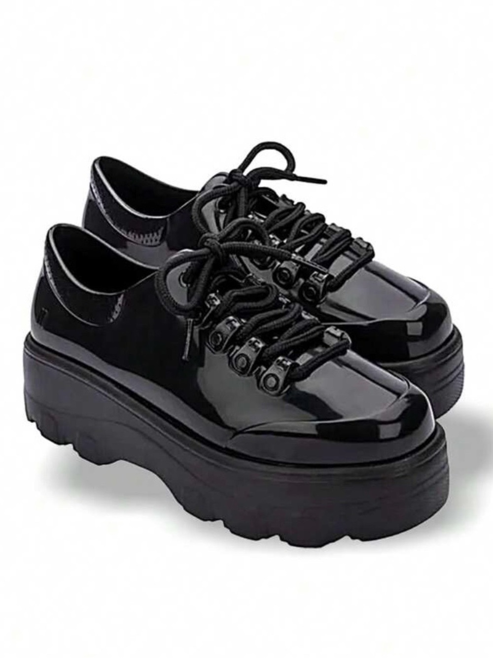 Melissa Black  Platform Lace-Up Oxfords Shoes brand new in Box
